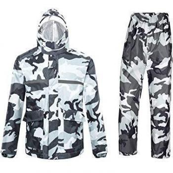 Ynport Crefreak Chaqueta Impermeable para Hombre o Mujer con Capucha, diseño camuflado de