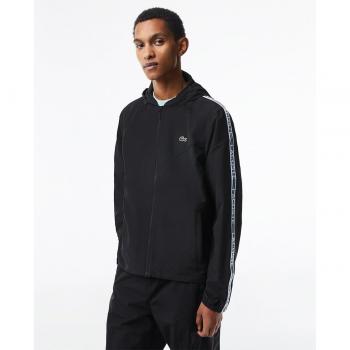 Chaqueta de Chándal Negra Lacoste Básica