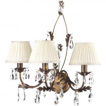 Aplique de pared ONLI Karen bronce de 3 luces