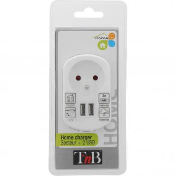 T'nB CHHOME21WH Cargador USB 2 en 1 12 A White