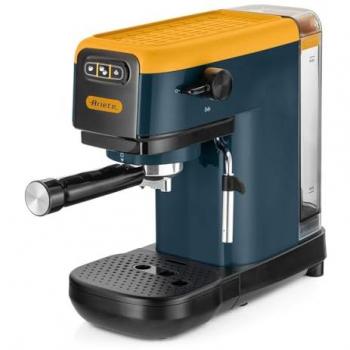 Cafetera Espresso Semi-automática Ariete 1399 Mango Amarillo, 1300 W, Capacidad 1.1 L, Presión 15 Bares, Compatible con Cápsulas y Café Molido