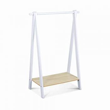 Ropero Infantil Escandinavo de Madera Maciza Blanca Tobias 100x38x70 cm