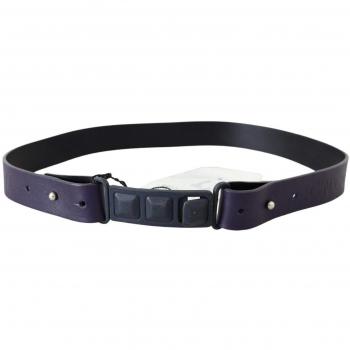 Costume National Black Leather Normal Logo Buckle Waist Belt - 85 cm / 34 Inches