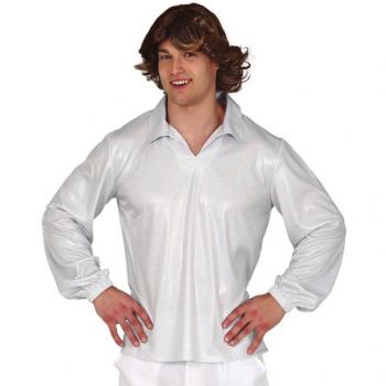 Camisa Disco Plateada para Hombre