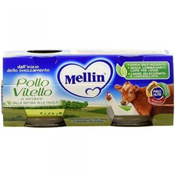Mellin Homogeneizado Pollo Ternera y Verduras +4m 2x80g