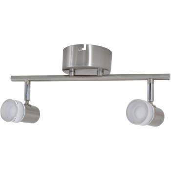 Foco de Techo LED Doble Málaga 760 lm Acero Inoxidable 3000K