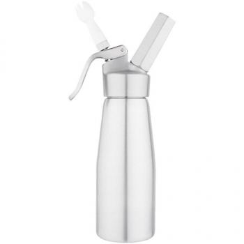 MasterPro Foodies Dispensador de Nata Montada, Plata, 9 x 9 x 32 cm, Aluminio, Plateado, 0 cm