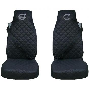 Lkw Fundas para Asiento de Camiones, 2 Piezas, negro
