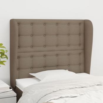 Cabecero con orejas de tela gris taupe 83x23x118/128 cm vidaXL
