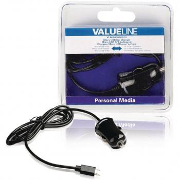 Cargador de dispositivo móvil Valueline VLMB60890B10 Auto Negro Universal