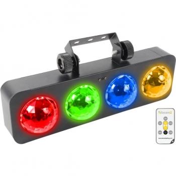 Beamz DJ Bank BX Barra de efecto 4 x LED RGBA Negro Mando