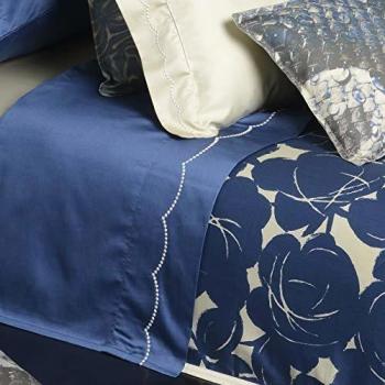 Home Concept Magnolia Sábana encimera Satén, Azul 280.00x180.00x4.00 cm