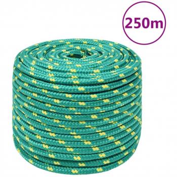 Cuerda de barco polipropileno verde 14 mm 250 m