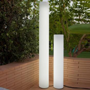 Newgarden Fity Lámpara de Pie LED Exterior/Interior 100cm, Luz Cálida 2700K, Blanco Resistente a la Intemperie IP65