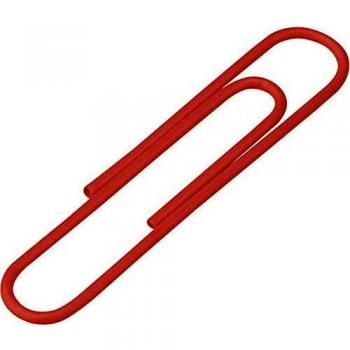 Maped - Clips de Oficina - Caja Abrefácil - 15 Unidades Galvanizadas - Tamaño Gigante de 50 mm - Clips para Papel en Colores Surtidos - Forma Redondeada - Ideal para Sujetar Grandes Cantidades