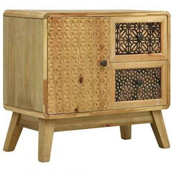 vidaXL Aparador de madera marrón 60x30x56,5 cm