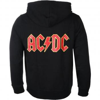 AC/DC Men's Logo Hoodie with Zipper - Black - XXL - 80% Cotton, 20% Polyester