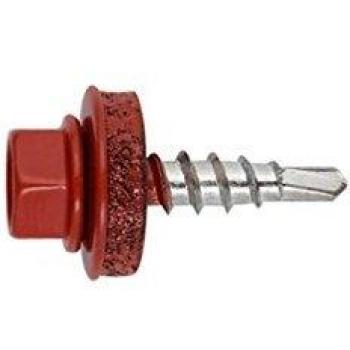 Index AFRT144835 - Tornillo punta broca reducida cubierta metal-madera + arandela P-14 4,8x35 RAL 3009