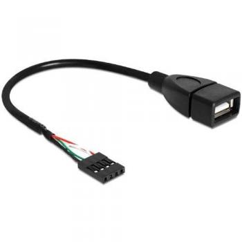 DeLOCK 83291 adaptador de cable USB 2.0-A 4pin, Negro