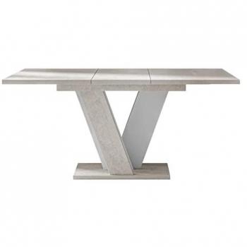 Mesa Extensible Goodyear 125, Aglomerado Laminado, 120x90x75cm, Gris y Blanco