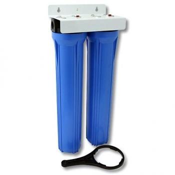Filtro de Agua de 2 Etapas NW-BRK02 con Filtro de Sedimentos 5µ y Carbón Activo - 20” (508mm) para Purificación y Ablandamiento del Agua