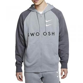 NIKE M NSW Swoosh Hoodie FZ Ft Sudadera para Hombre, Hombre, Sudadera, CT7362, Particle Grey/Iron Grey/Black/White, M