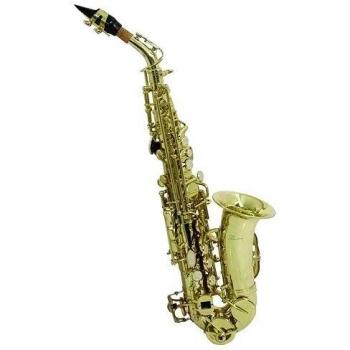 Dimavery SP-20 para saxofón Soprano Bb, para saxofón dorado