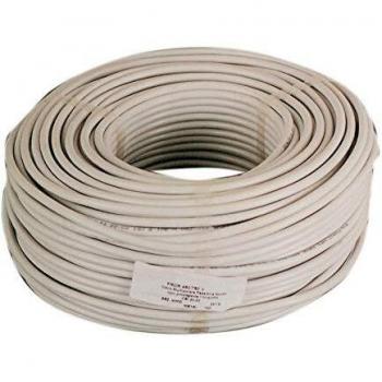 Cable eléctrico tripolar H05VV-F sección 3x1,00 mm blanco 100 m