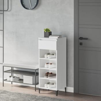 Mueble Zapatero de Madera Contrachapada Blanco 40x36x105 cm
