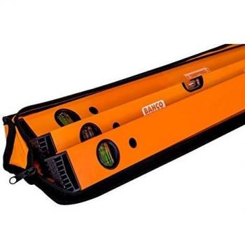 Juego de Niveles de Burbuja Bahco 416 - Set de 3 Piezas (600mm, 1200mm y 1800mm) con Bolsa de Transporte