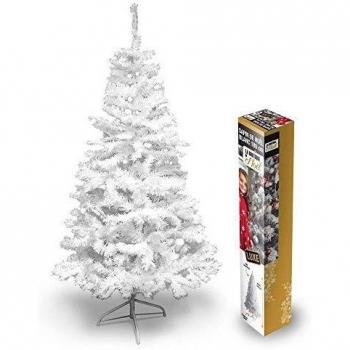 Árbol de Navidad artificial tradicional nevado 150 cm con soporte blanco y ramas ignífugas