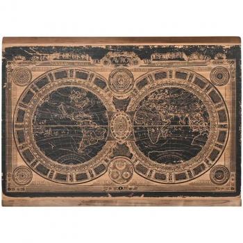 Mapamundi de Pared en Madera 149 x 2 x 105 cm