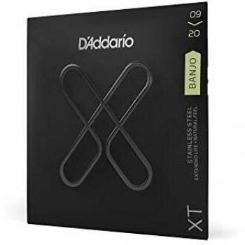 D'Addario XTJ0920, XT Banjo Guitar Strings Nickel Plated Steel, Light, 09-20