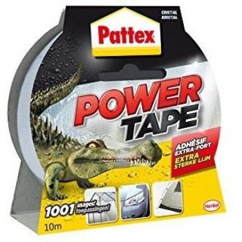 Cinta Adhesiva Power Tape Transparente 10 m x 50 mm, Multiusos y Extra Fuerte para Cargas Pesadas
