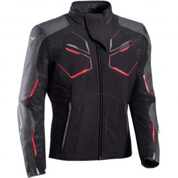 Ixon Chaqueta textil de moto Cell Negro-Gris-Rojo