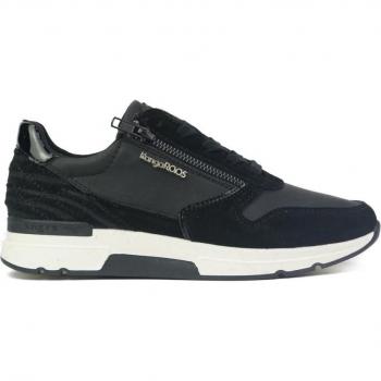 Zapatillas deportivas de mujer Kangaroos en negro con cordones y cremallera