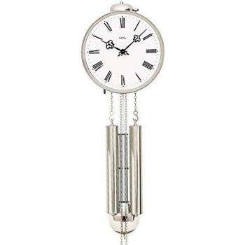 Reloj de Pared Mecánico AMS H342 en Acero y Madera para Comedor y Sala de Estar