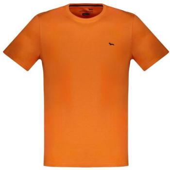 Harmont & Blaine Embroidered Cotton T-Shirt - Male - Orange - Size: S