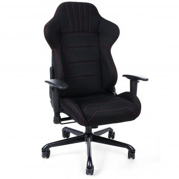 Songmics Racing Silla de Escritorio Silla giratoria de Oficina Negro RCG04B