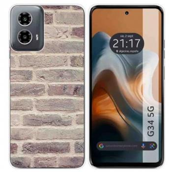 Funda de Silicona para Motorola Moto G34 5G Diseño Ladrillo 01