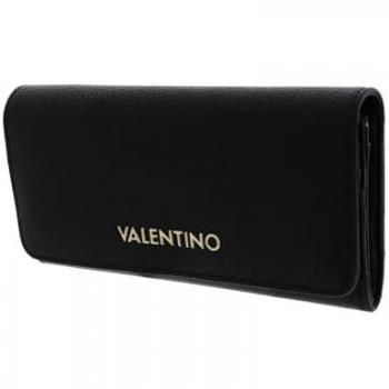 Cartera Valentino Alexia Negro 19.5 cm con solapa de cuero sintético