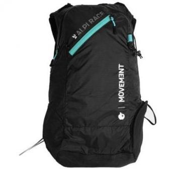 Mochila de montaña Movement Alpi Race 24 (negro/turquesa) - Mochila para esquí y montaña, capacidad de 24 litros, diseño ligero y ergonómico, incluye compartimento para casco, fabricada con