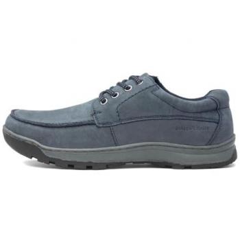 Hush Puppies Men's Tucker Navy Nubuck Lace-Up Derby Shoes - Size 8 UK