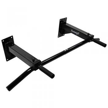 Tronco Trainer Barra Puerta Fitness Dominadas barra fija dispositivo estática Sport dispositivo para la pared montaje hasta 360 kg negro