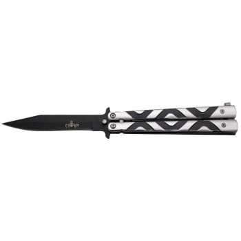Navaja Abanico Third Negra/Plata