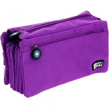 Grafoplás bits & Bobs - Estuche Portatodo Cuádruple, Violeta, 23 x 12 cm