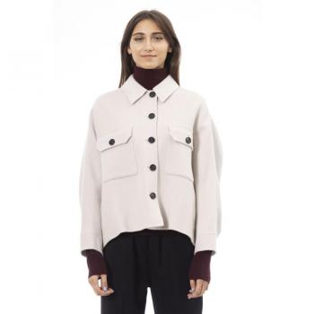 Alpha Studio White Wool Blazer Jacket - IT40|S