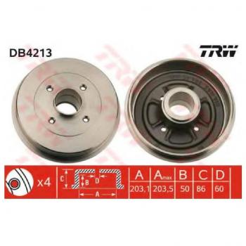 TRW Automotive AfterMarket DB4213 tambor de freno