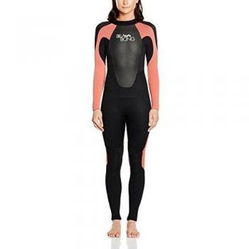 Billabong 302 Launch LS GBS ST - Traje de neopreno de surf para mujer, color negro / rosa, talla 10