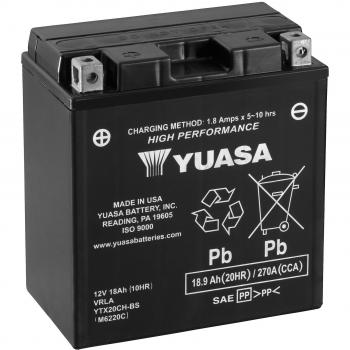 Batería de Moto Yuasa YTX20CH-BS de Alto Rendimiento Libre de Mantenimiento